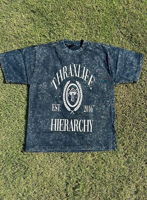 "ThraxLife Hierarchy" Acid Washed Tee