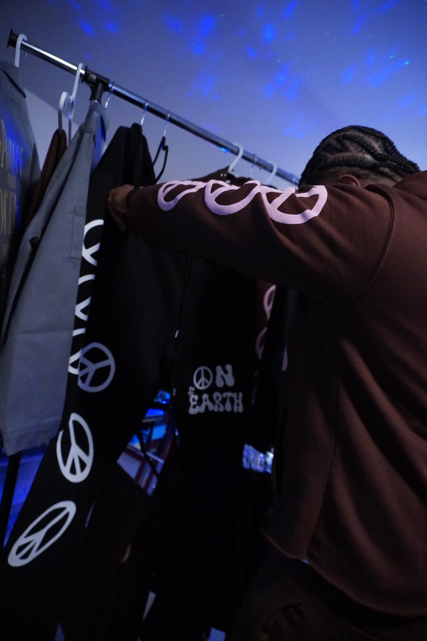 Peace Hoodie Set (Black)