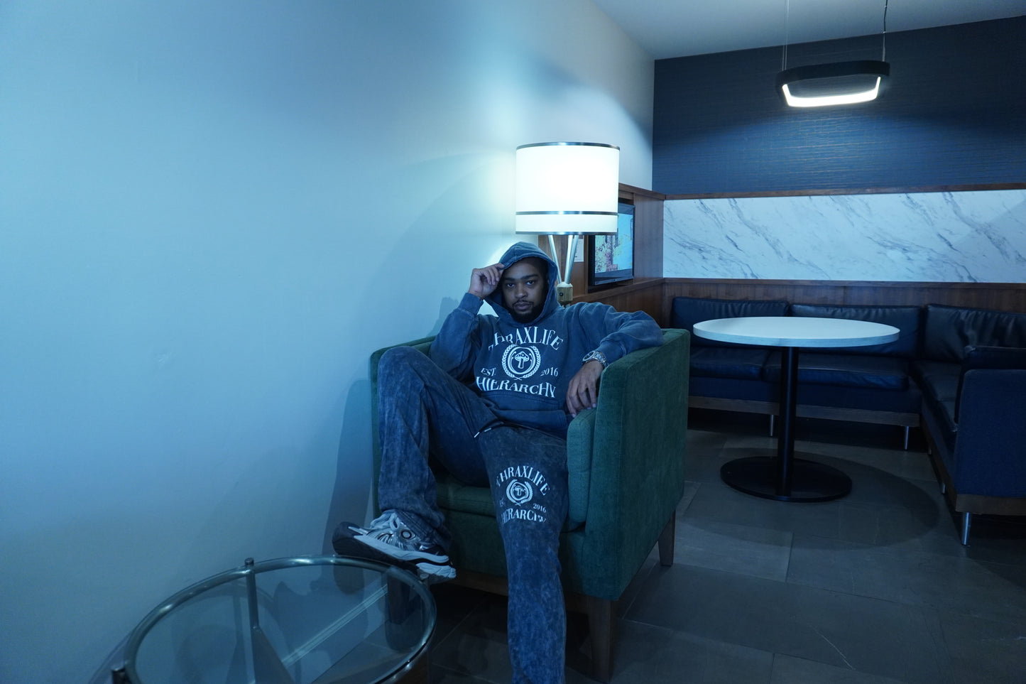 Grey Acid Washed Stacked Set