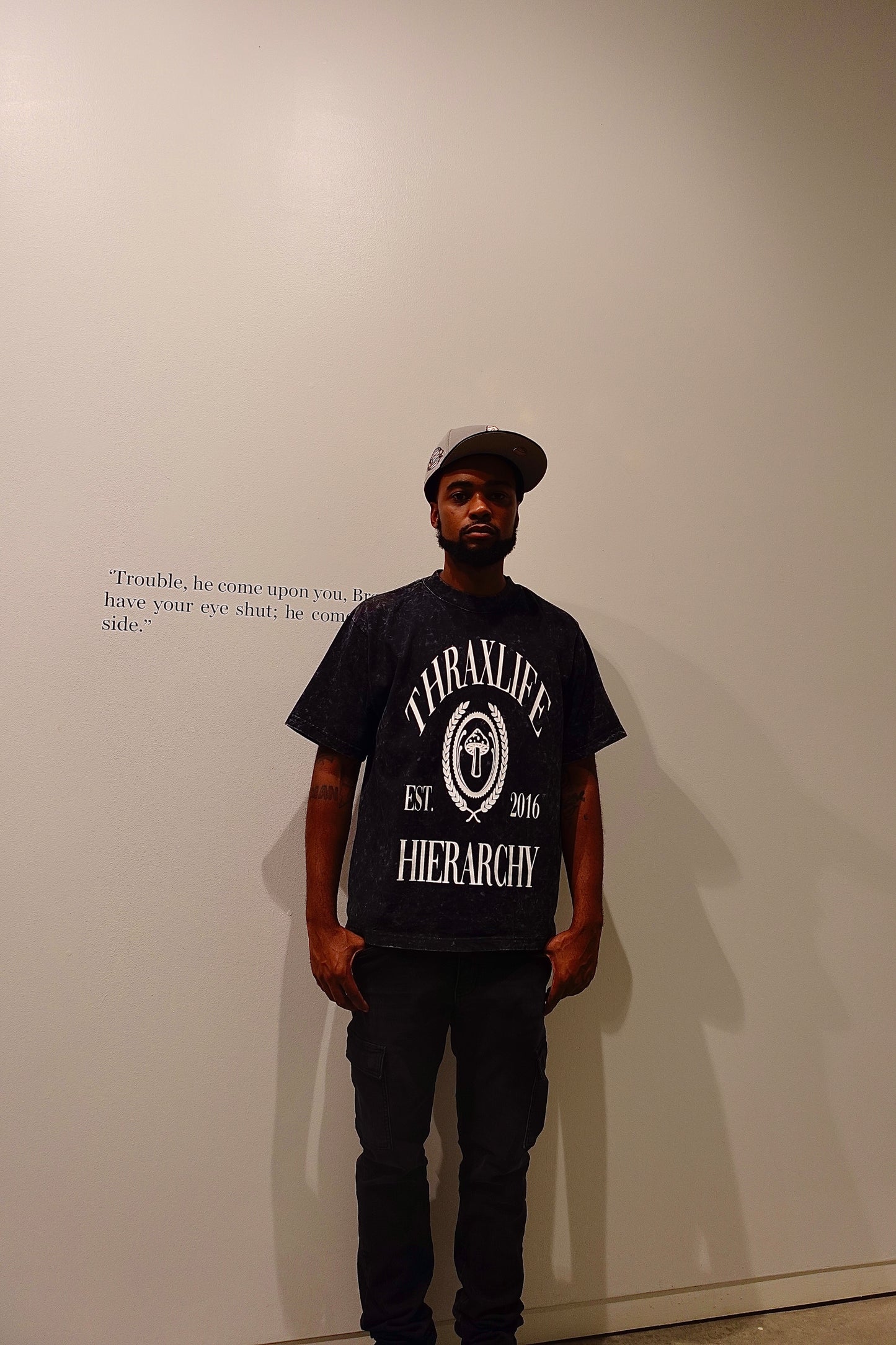 "ThraxLife Hierarchy" Acid Washed Tee