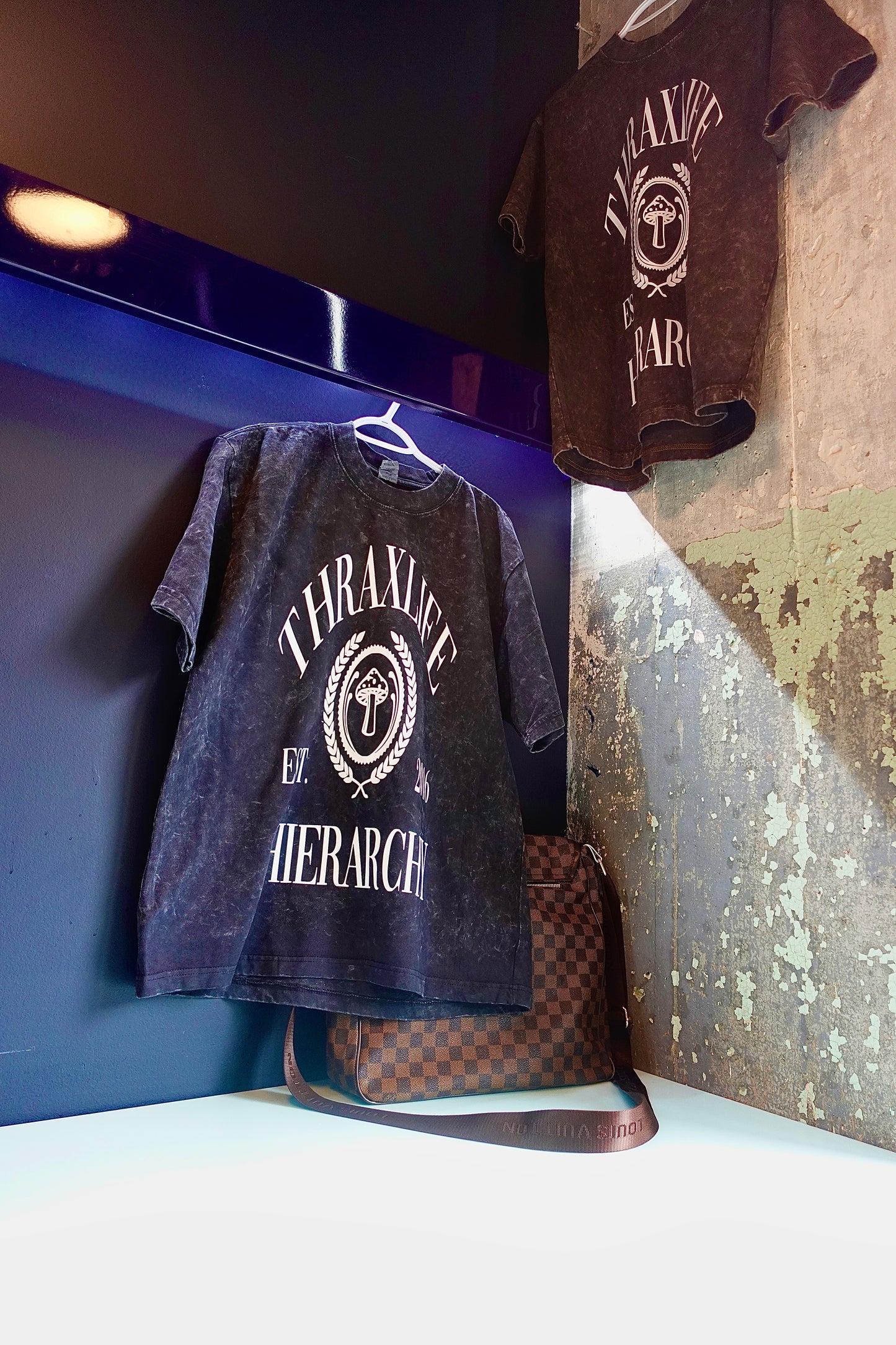 "ThraxLife Hierarchy" Acid Washed Tee