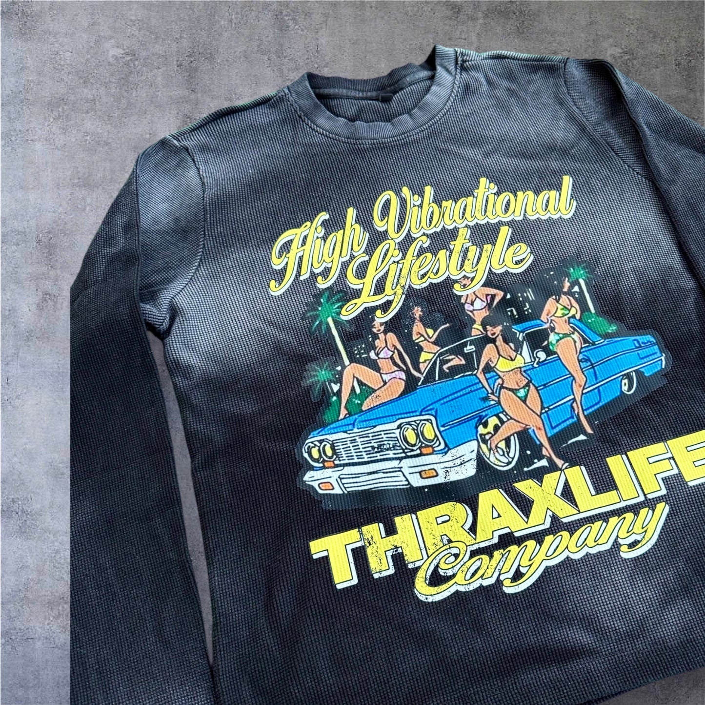 HIGH VIBES ACID WASHED THERMAL (BLACK)