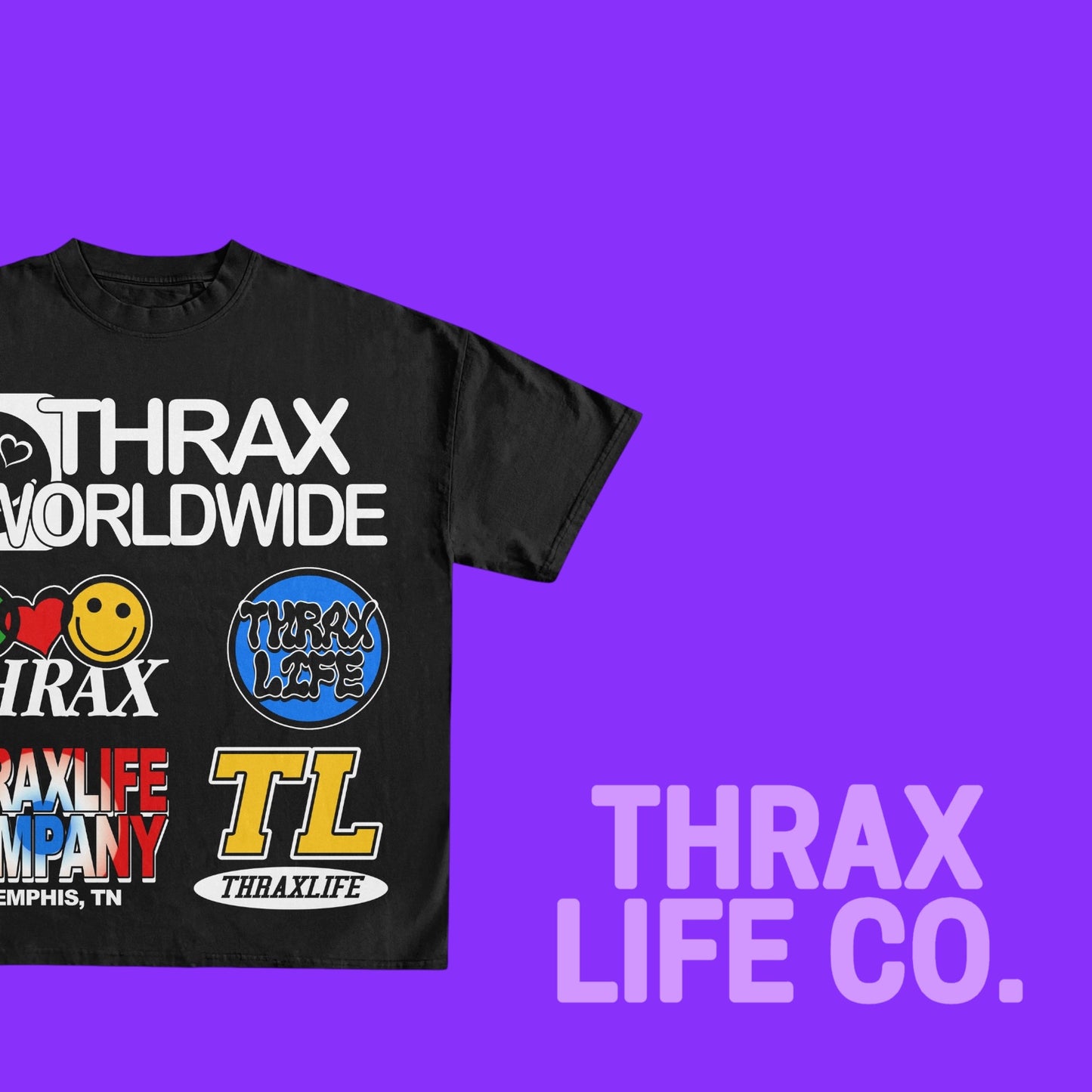 TLC GLOBAL GARMET DYE TEE BLACK