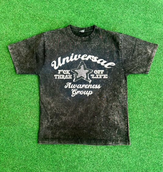 UNIVERSAL ACID WASHED TEE CHARCOAL
