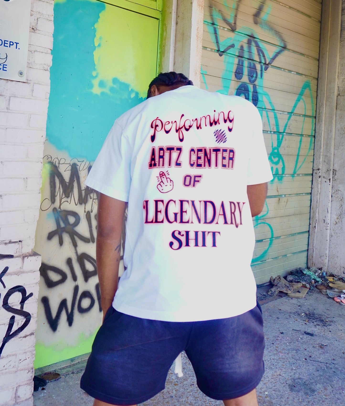 "LEGENDARY THRAX" TEE White/Red