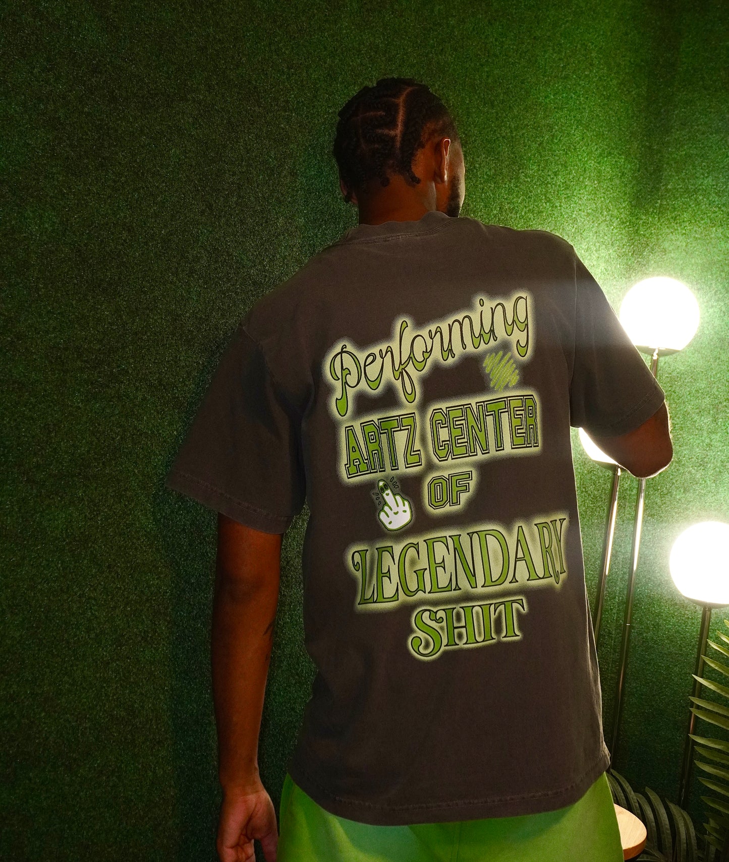 "LEGENDARY THRAX" TEE Stoned Grey/Green