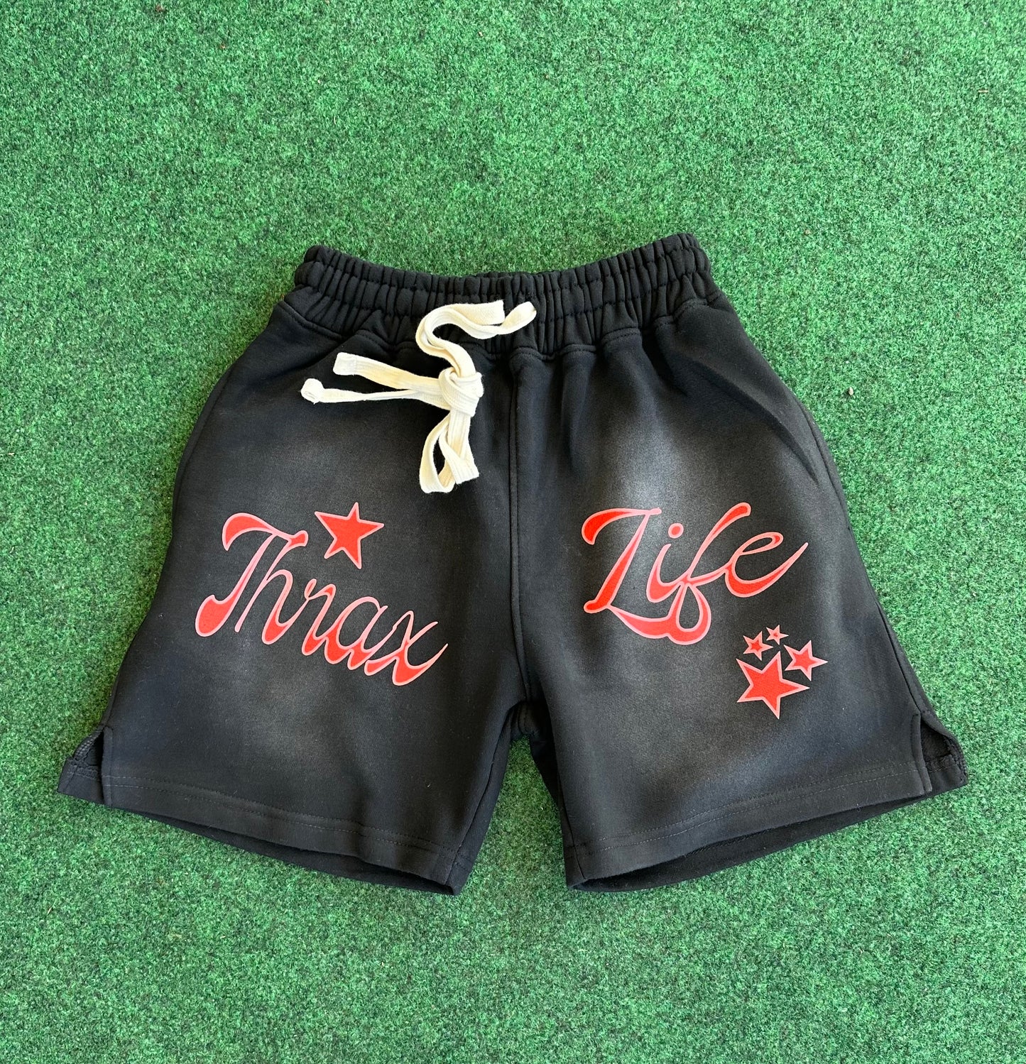 "LEGENDARY THRAX" SHORTS Stoned Black