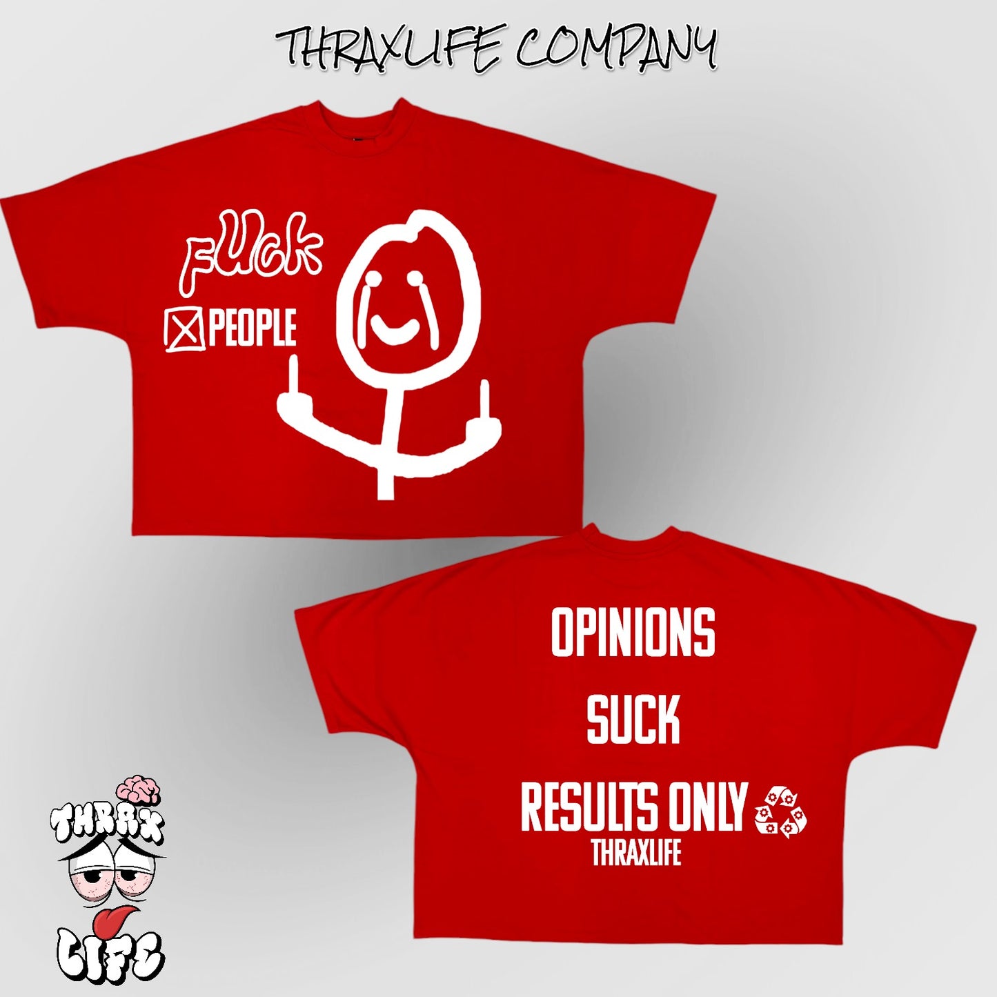 RESULTS ONLY DROP SHOULDER TEE (RED)