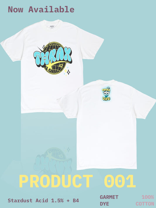 STARDOM GARMET DYE TEE WHITE