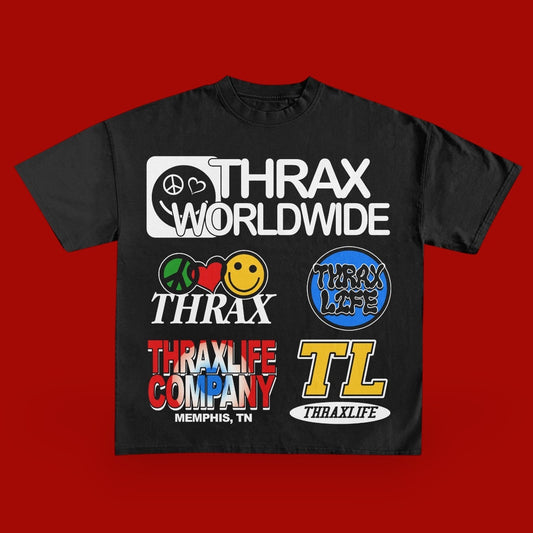TLC GLOBAL GARMET DYE TEE BLACK
