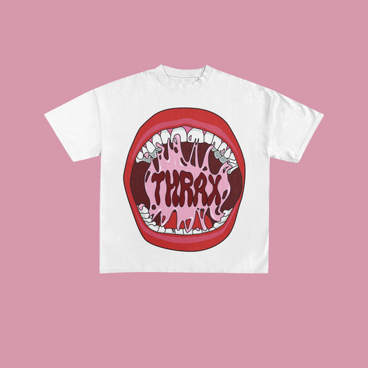 NO MANNERS GARMET DYE TEE WHITE